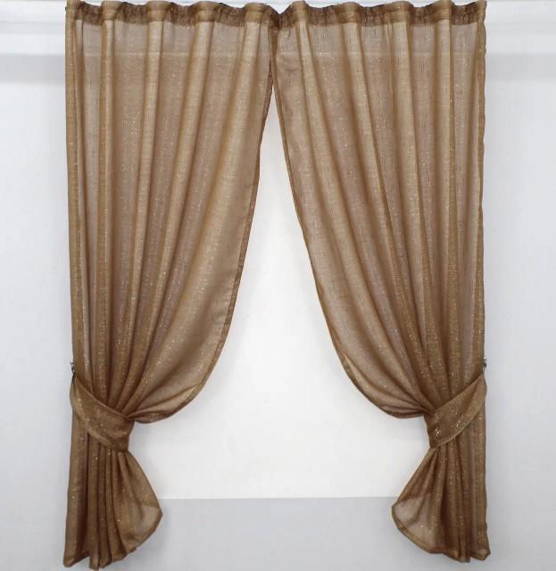 Шторки на кухню с подвязками 250х170 см Белый (112к)