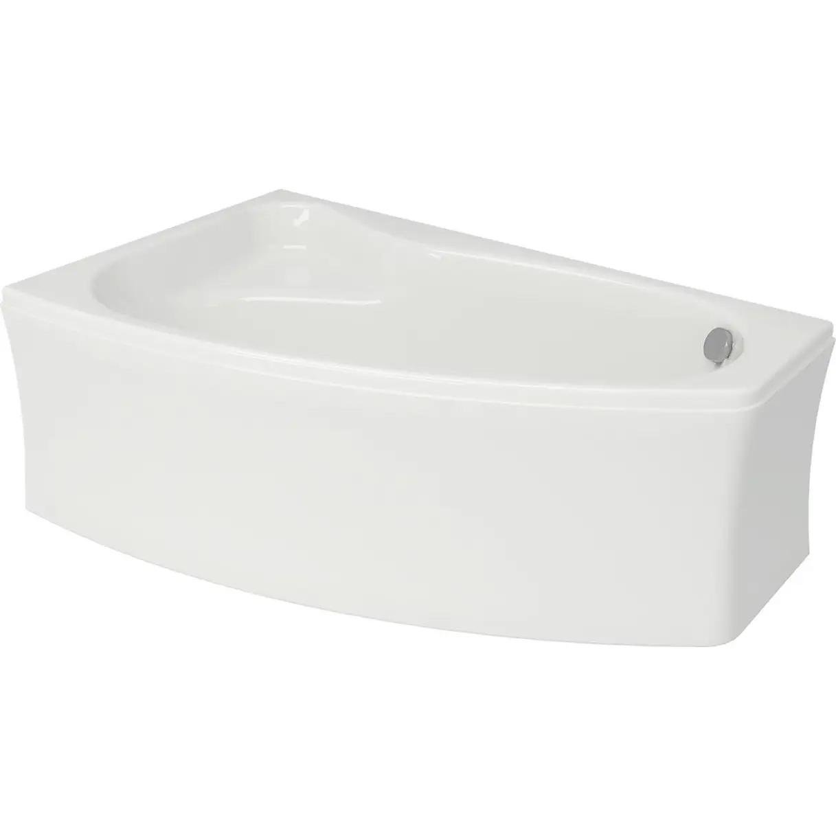 Ванна акриловая асимметричная угловая Cersanit Sicilia New левосторонняя с ножками 220 л ТИП 1 160х100 см Белый