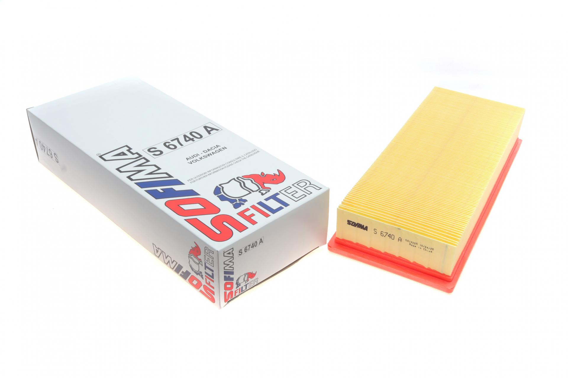Фільтр повітряний SOFIMA для Audi 80/100/VW T3 1,6-1,7D 81-92- (S 6740 A)