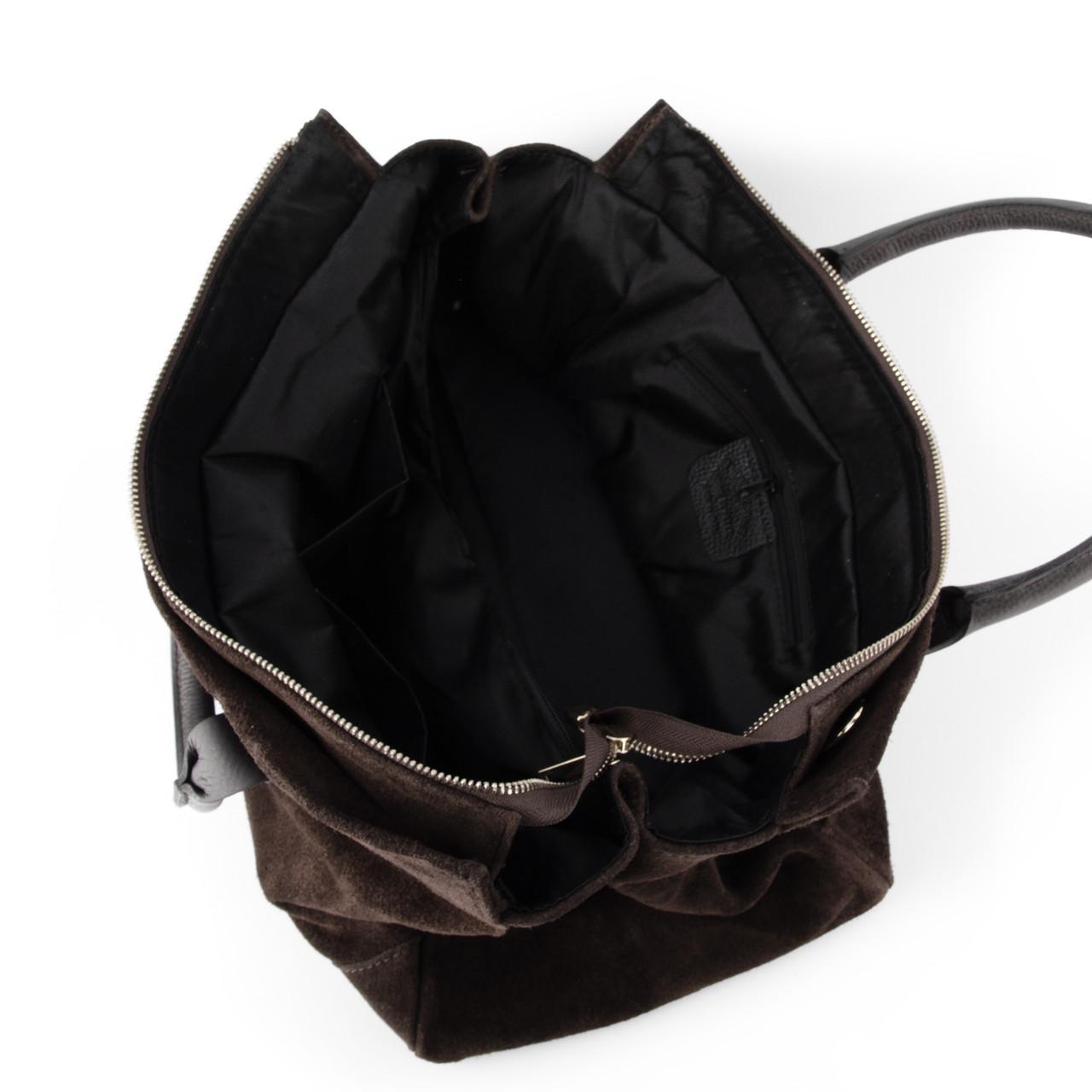 Сумка шопер жіноча замшева Virginia Conti 04108 Шоколадний (2791728682) - фото 4 Сумка шопер жіноча замшева Virginia Conti 04108 Шоколадний (2791728682) - фото 4