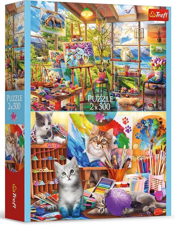 Пазл Trefl Искусство живописи 2х500 эл.