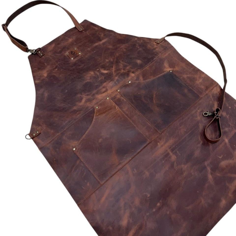Фартук кожаный Gorillas BBQ Crazy Horse 2 кармана кожа - фото 2 Фартук кожаный Gorillas BBQ Crazy Horse 2 кармана кожа - фото 2