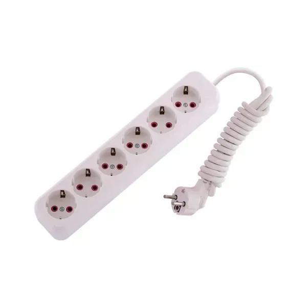 Подовжувач шестимісний Lezard Lila побутовий з заземленням 2 м (720-0602-601) - фото 1 Подовжувач шестимісний Lezard Lila побутовий з заземленням 2 м (720-0602-601) - фото 1