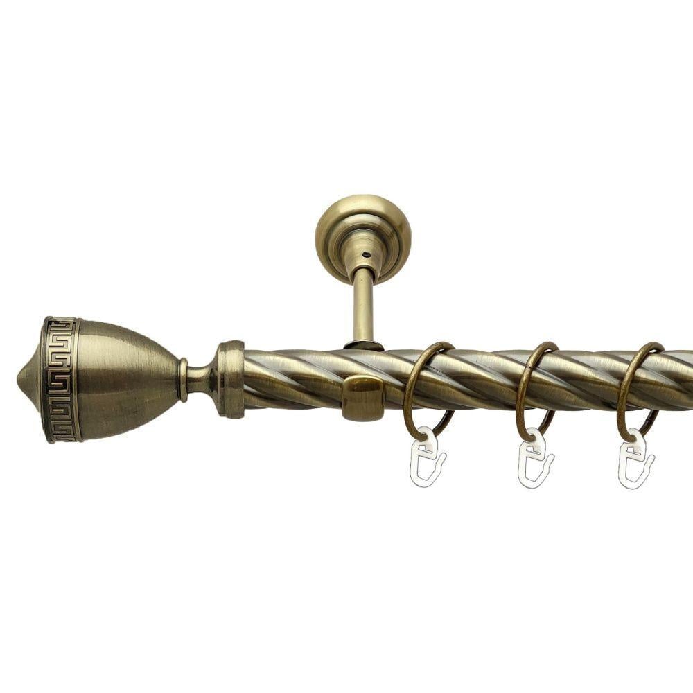 Карниз для штор Orvit Афина крученая однорядный 25 мм 300 см Антик (000-7819)