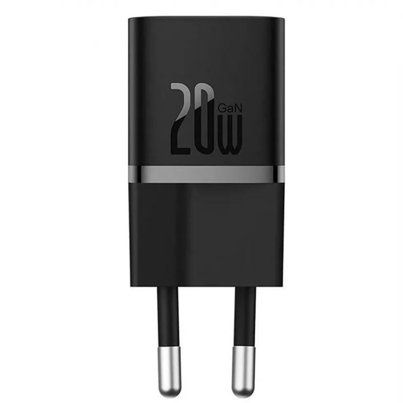 Зарядний пристрій мережевий BASEUS GaN5 Fast Charger mini PD20W 1USB-C CCGN05010 Black (00000065988_4)
