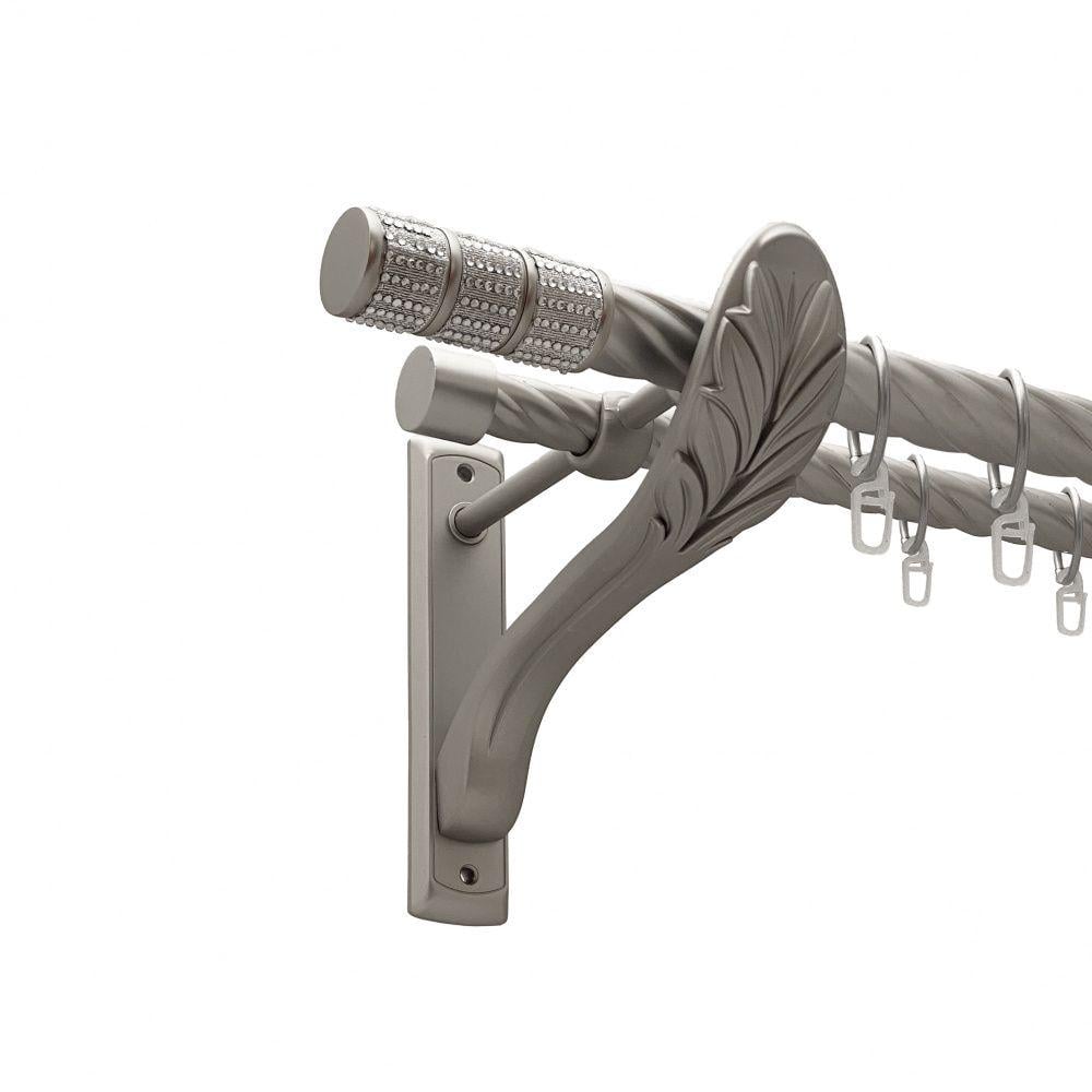 Карниз Orvit Діанела металевий дворядний ретро скручена труба кільце металеве 25/19 мм 240 см Сатин (00-00011485)