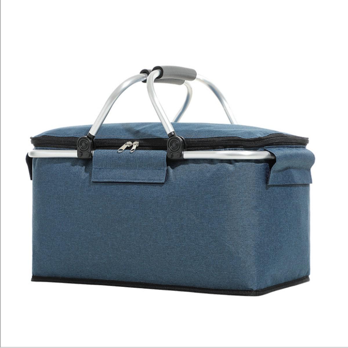 Термосумка большая с алюминиевым каркасом Синий