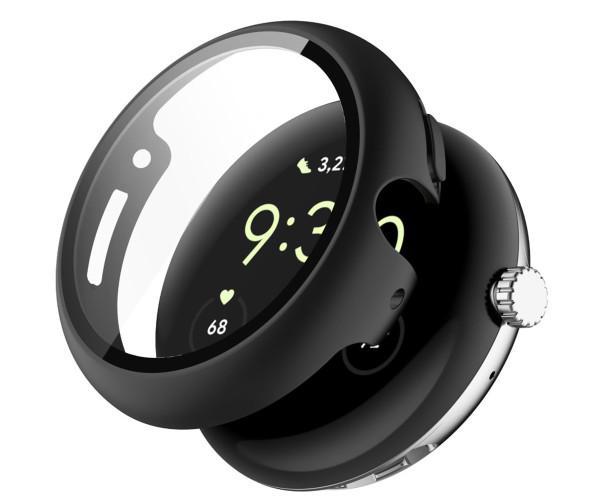 Чехол с защитным стеклом для смарт-часов Google Pixel Watch 4 45 мм Черный Чехол с защитным стеклом для смарт-часов Google Pixel Watch 4 45 мм Черный