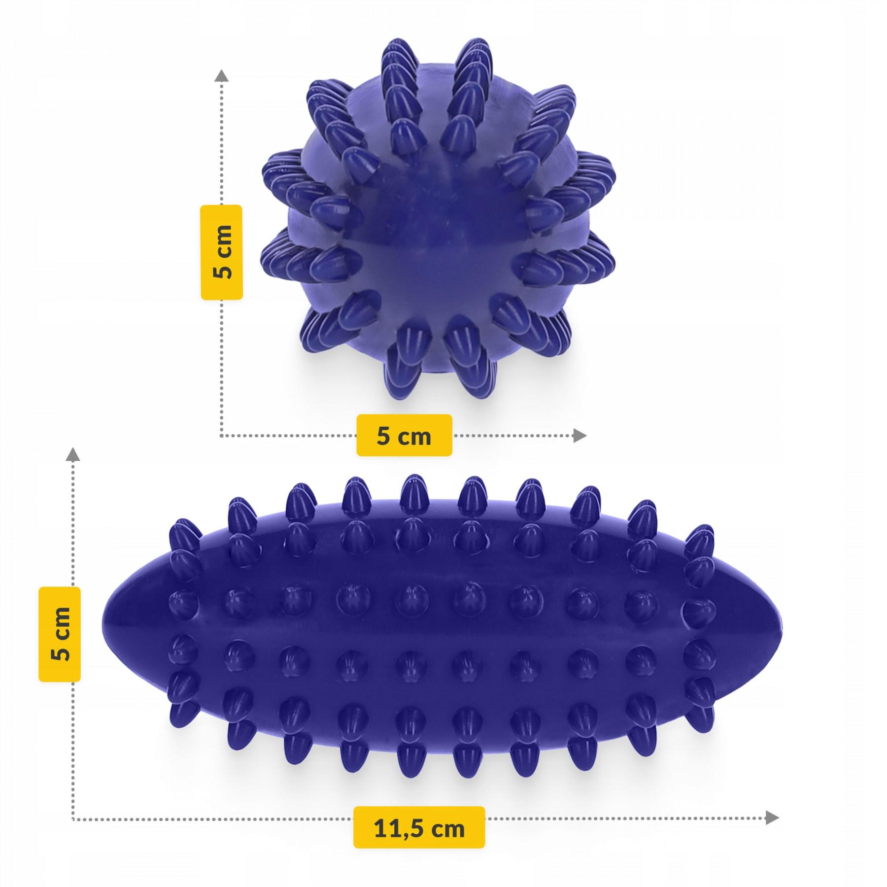 Массажный мяч огурец 4fizjo 4FJ0652 Spike Bean 11,5x5 см Blue (51993) - фото 12