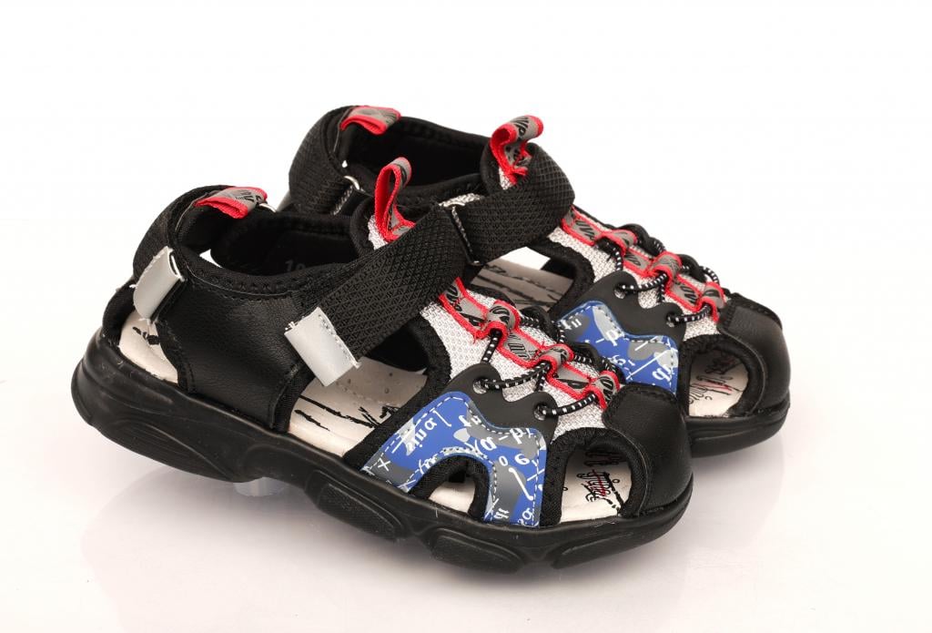 Cандали для мальчиков 10082 в сетку р. 31 Черный Cандали для мальчиков 10082 в сетку р. 31 Черный