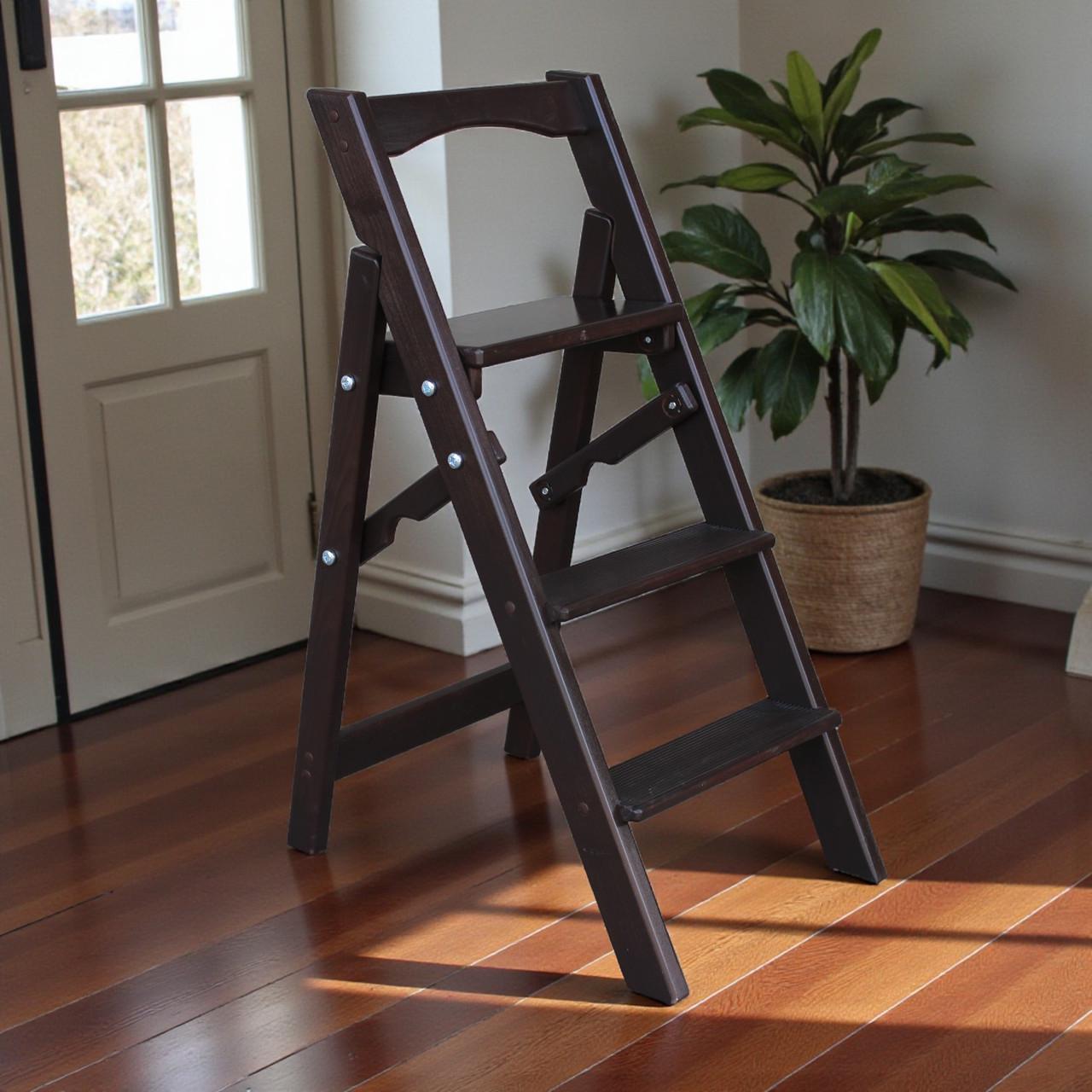 Стремянка-лестница деревянная Студія Дерева Вільха ТС бытовая 3 ступеньки Кипарис (31002876)