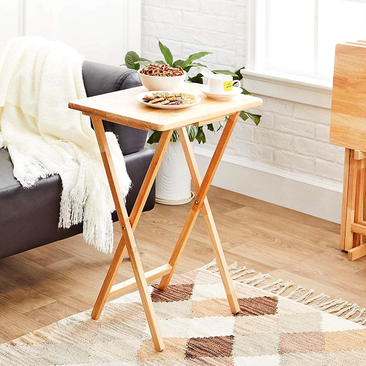 Столик розкладний з дерева Дарлінг Ваніль (СУН-000102)