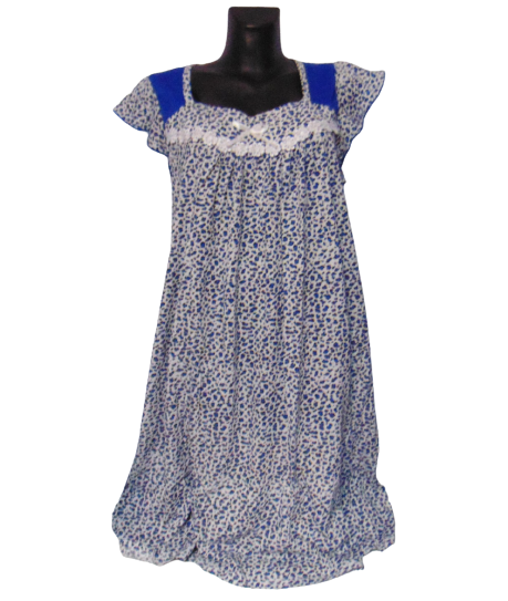 Ночная рубашка женская Nature cotton 7101 р. 56 Белый/Синий (1761823215) Ночная рубашка женская Nature cotton 7101 р. 56 Белый/Синий (1761823215)