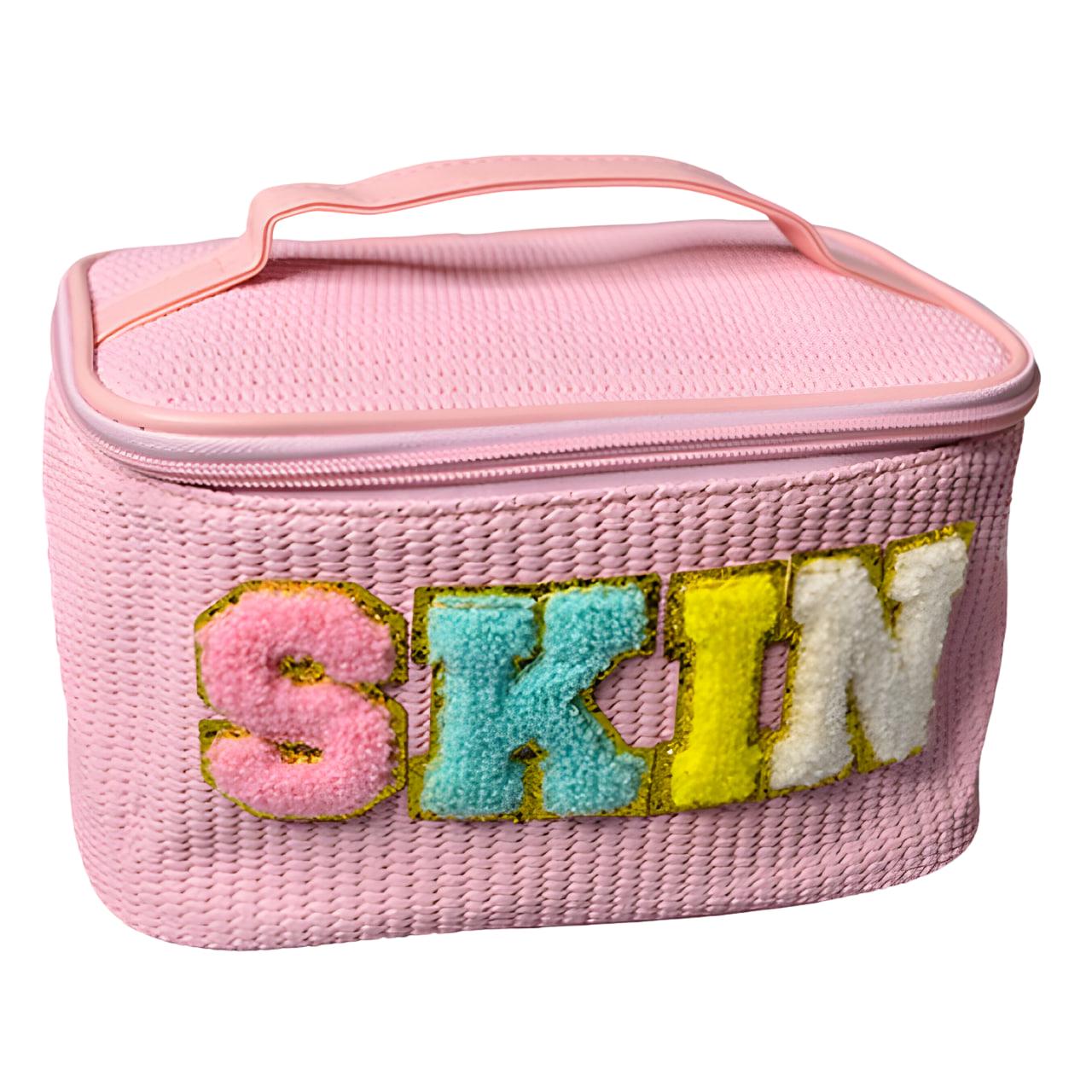 Косметичка женская плетеная Skin 22х14х10 см Розовый (24-401)