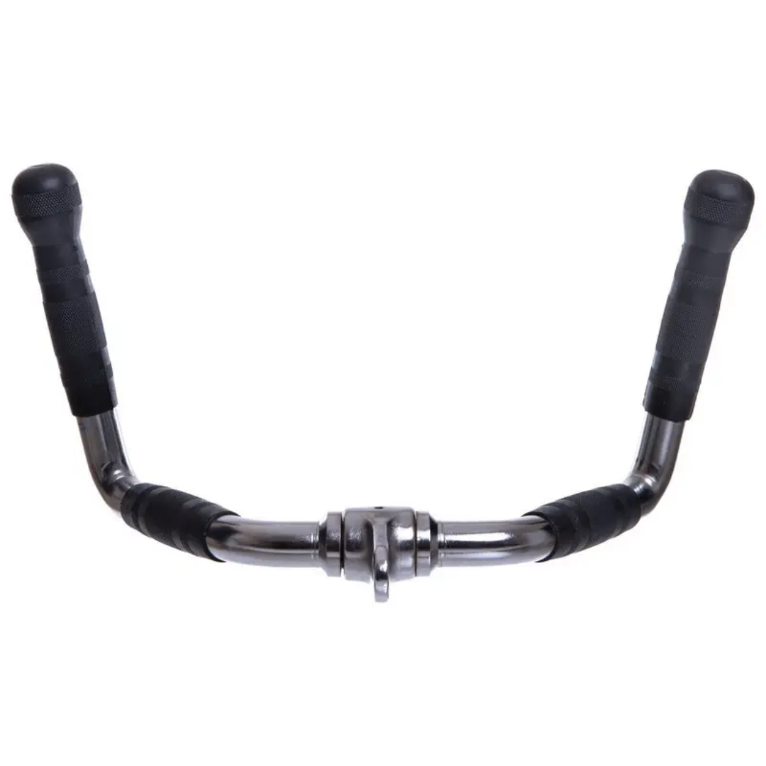 Ручка для тяги York Fitness многофункциональная с резиновыми рукоятками Хром (3759) - фото 4 Ручка для тяги York Fitness многофункциональная с резиновыми рукоятками Хром (3759) - фото 4