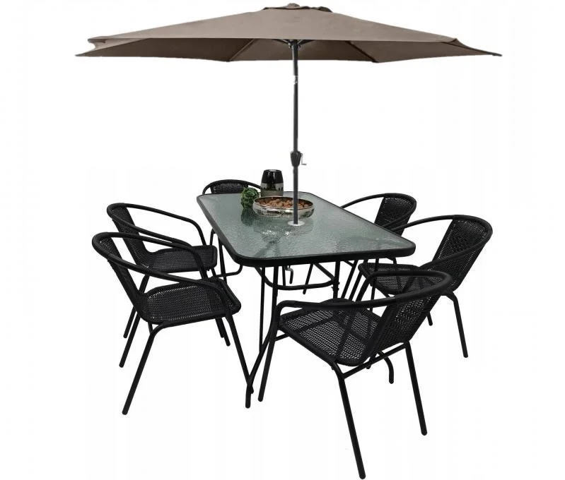 Набор садовой мебели Kontrast Garden Boston 6B из искусственного ротанга с зонтом