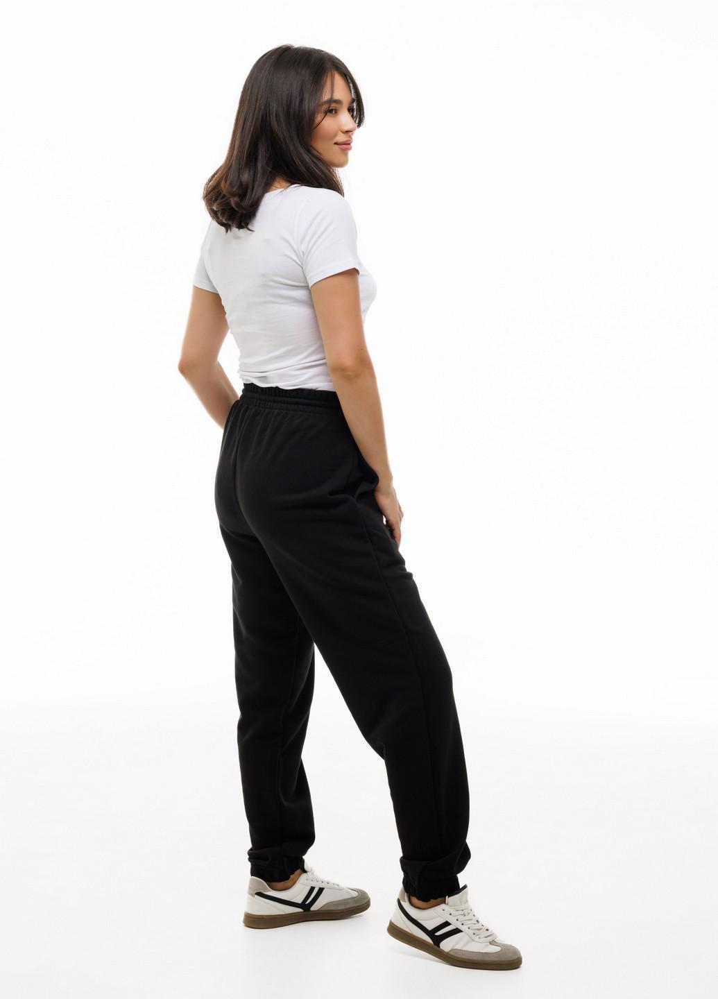 Штаны базовые женские Наталюкс с карманами трехнитка 2XL Черный (3725173290961) - фото 2