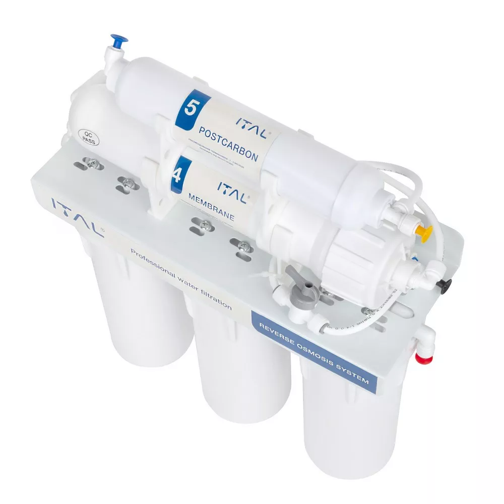 Система обратного осмоса 5 ступенчатая с пластиковым баком и комплектом картриджей без насоса (IT-RO-75) - фото 3 Система обратного осмоса 5 ступенчатая с пластиковым баком и комплектом картриджей без насоса (IT-RO-75) - фото 3