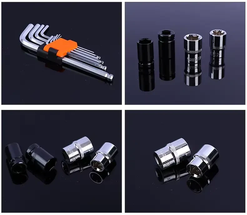 Набір інструментів на 151 предмет з тріскачкою ключами та насадками в кейсі - фото 10