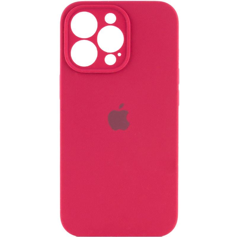 Противоударный Чехол Silicone Case Full Camera Protective (AA) для Apple iPhone 15 Pro (6.1") Красный / Rose Red