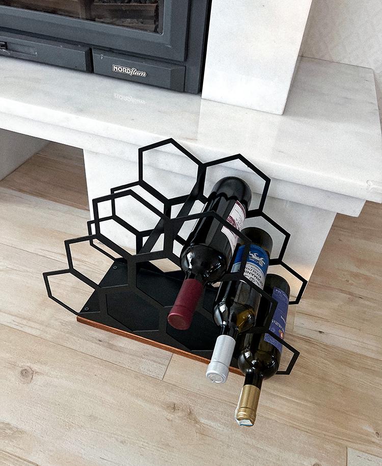 Подставка для вина NC Home Соты из деревянного основания на 9 бутылок (110224) - фото 2 Подставка для вина NC Home Соты из деревянного основания на 9 бутылок (110224) - фото 2