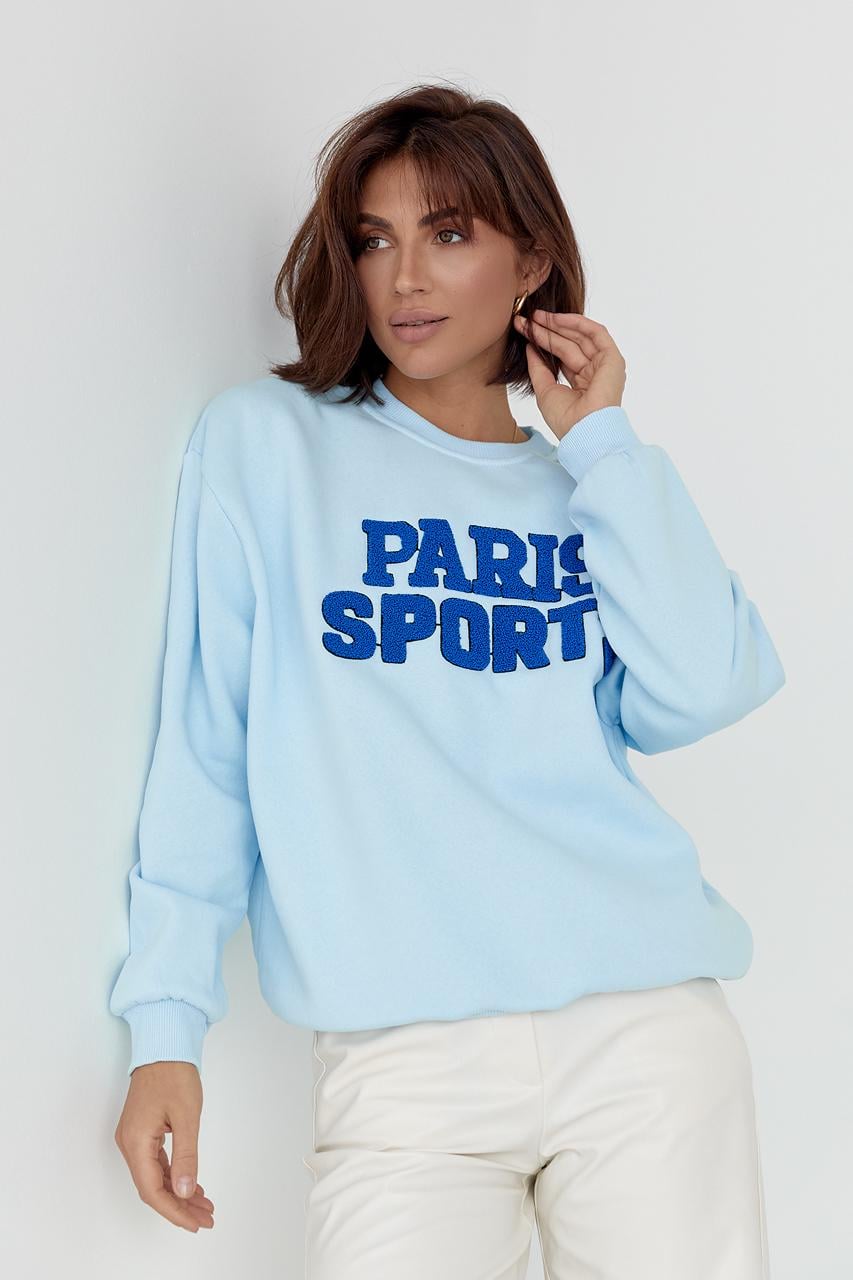 Свитшот на флисе "Paris Sports" M Голубой (12489543)