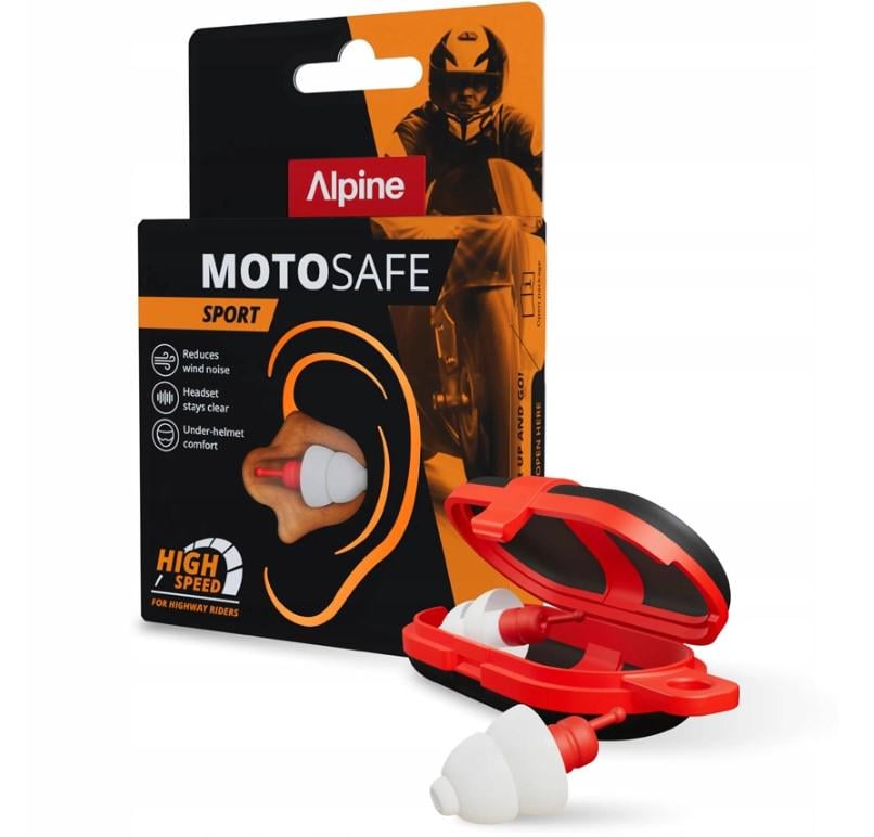 Беруши для мотоциклистов Alpine MotoSafe Sport 2026 для шлема с футляром (34950556) Беруши для мотоциклистов Alpine MotoSafe Sport 2026 для шлема с футляром (34950556)