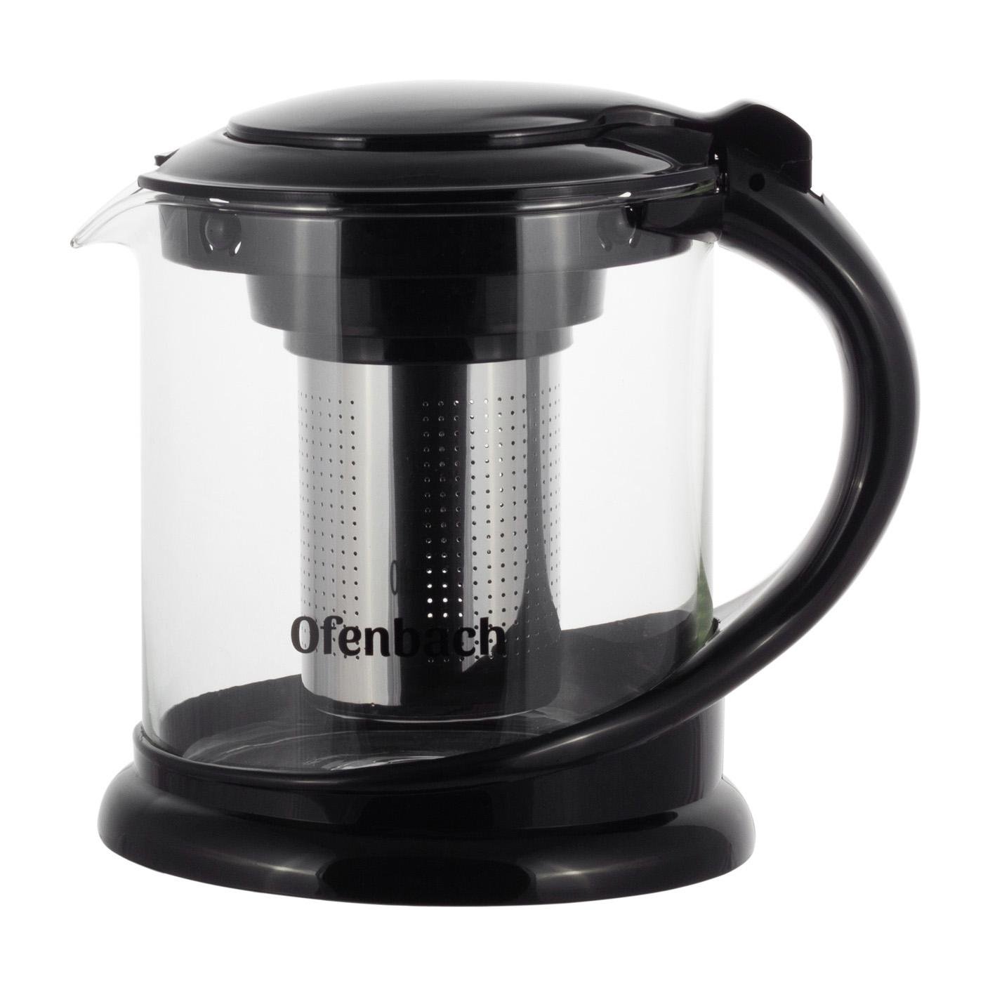 Заварочный чайник со съемным ситечком Ofenbach KM-100615L из термостойкого стекла 1500 мл Прозрачный (150-84-100615L) Заварочный чайник со съемным ситечком Ofenbach KM-100615L из термостойкого стекла 1500 мл Прозрачный (150-84-100615L)
