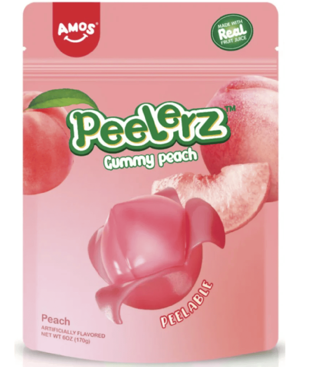 Конфеты желейные Amos Peelerz Gummy Peach 170 г (2753431946)