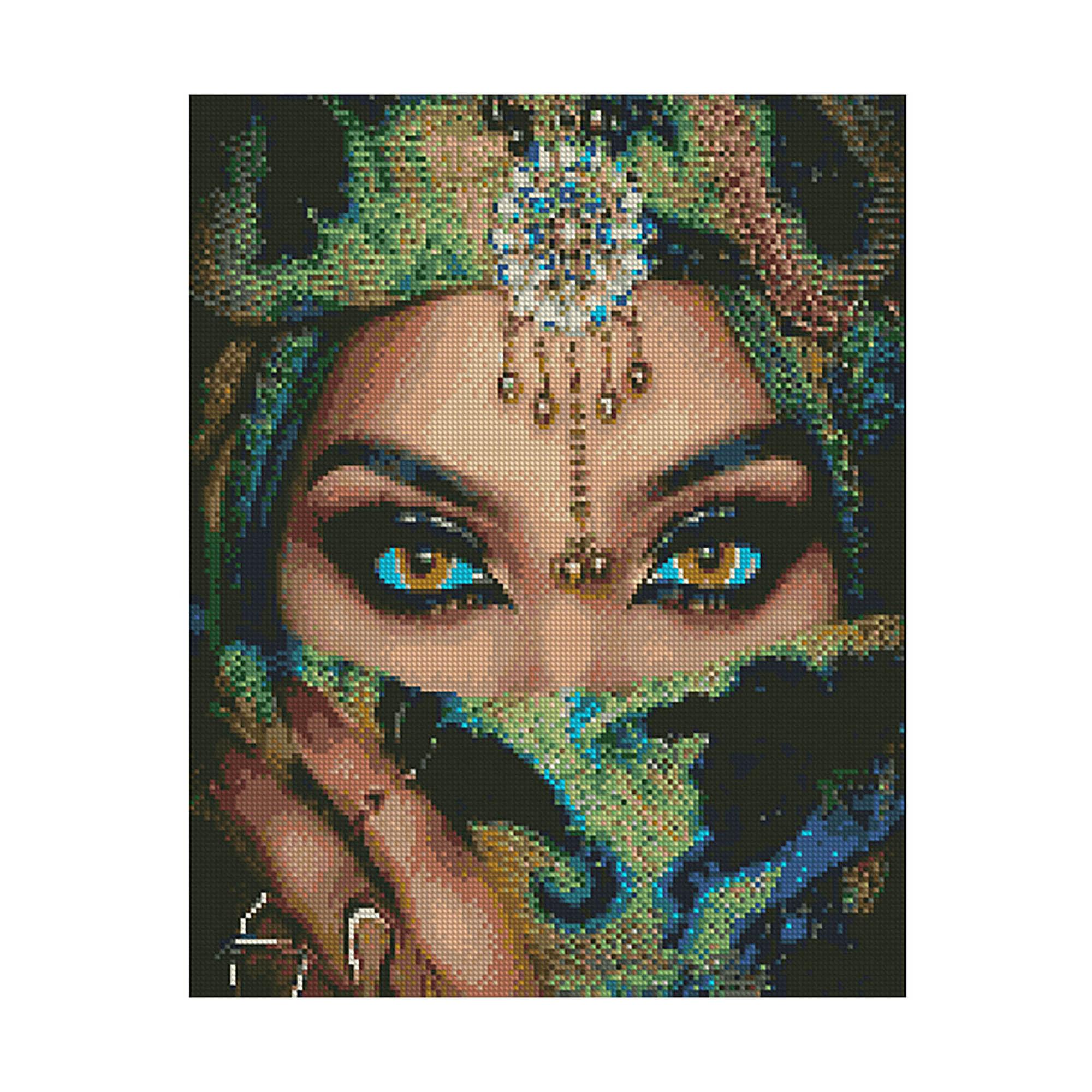 Алмазная мозаика Strateg Шаманский вгляд 40х50 см (Str-FA40790)