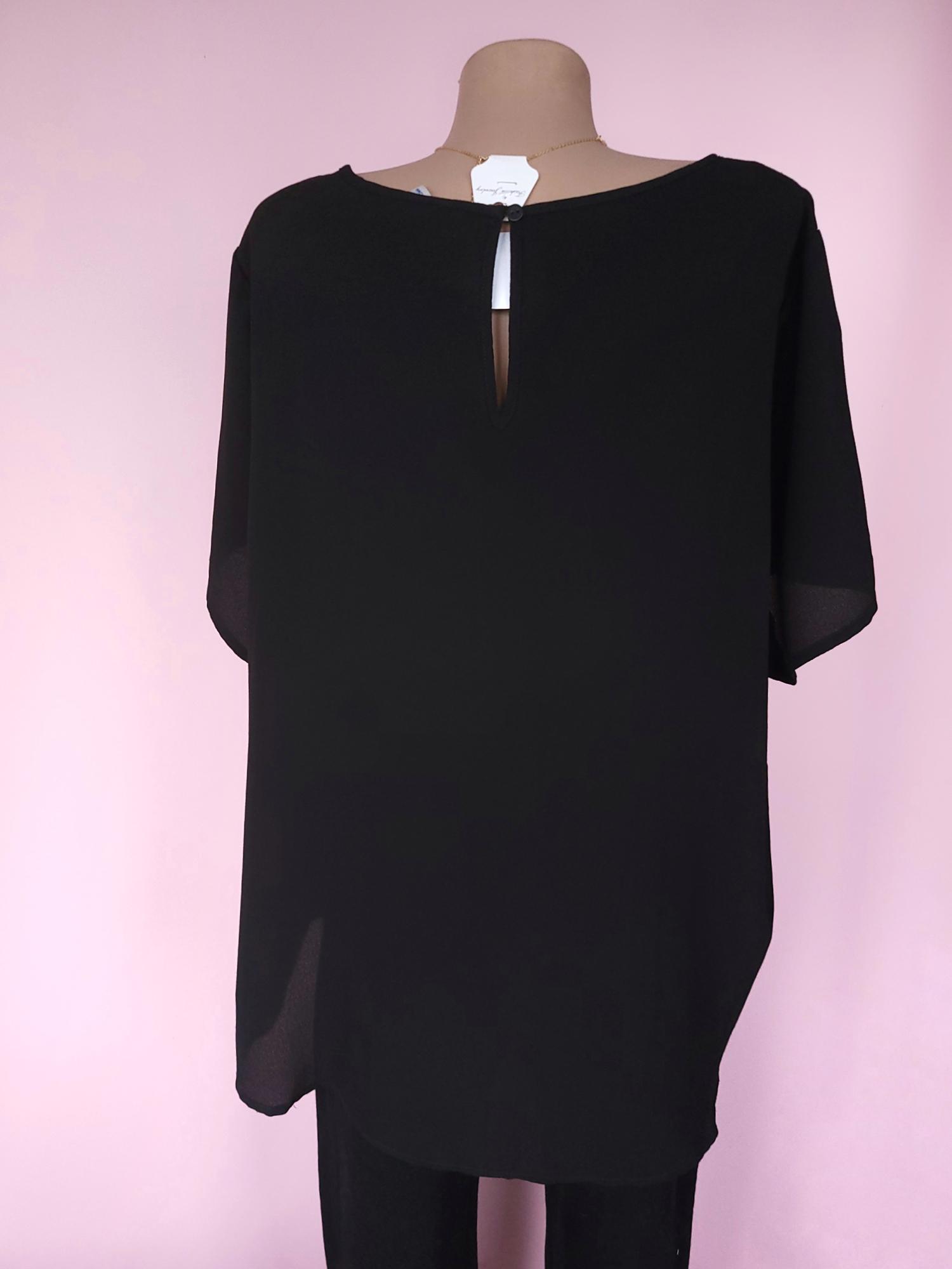 Блузка женская Only 12875 Oversize 3XL Черный - фото 7