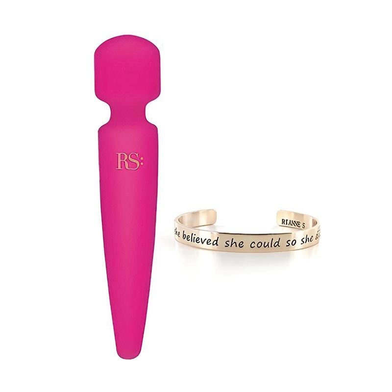 Вибромассажер Rianne S Bella Mini Wand 20 см Малиновый (28731)