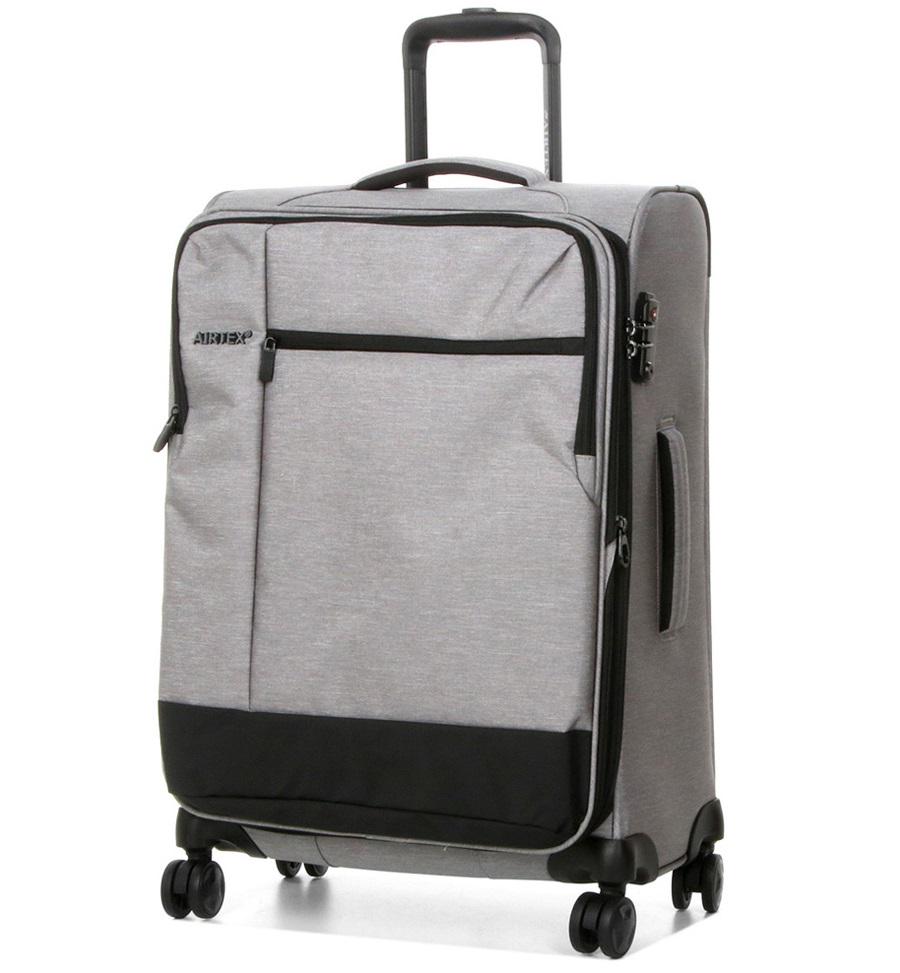 Валіза Airtex 6659 М тканинна 65x43x25 см 85 л Срібна (55576149059)