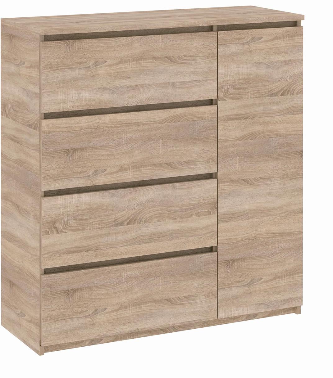 Комод для спальни Брайт правосторонний Мастер Форм телескопические направляющие 100х37,6х95 см Дуб сонома (23711429)