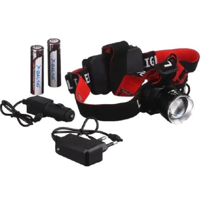 Налобный фонарь BL-T20-P90 2х18650 на аккумуляторе Black (020483)