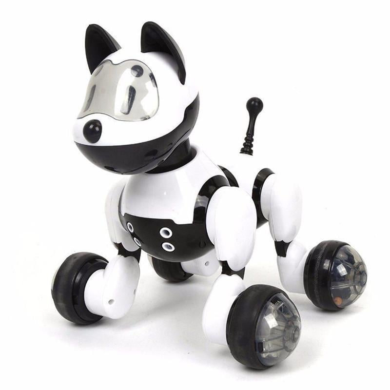 Интерактивная игрушка YOUDY Smart Robot Dog робот-собака на радиоуправлении Бело-Черный (SUN6352)