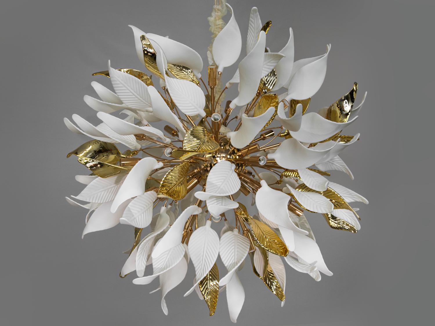 Люстра подвес 40 ламп Золотой (7208-32/8p gd) - фото 2 Люстра подвес 40 ламп Золотой (7208-32/8p gd) - фото 2