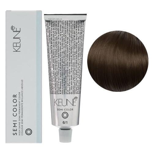 Краска тонирующая безаммиачная для волос Keune Semi Color 6.1 Dark Ash Blonde 60 мл