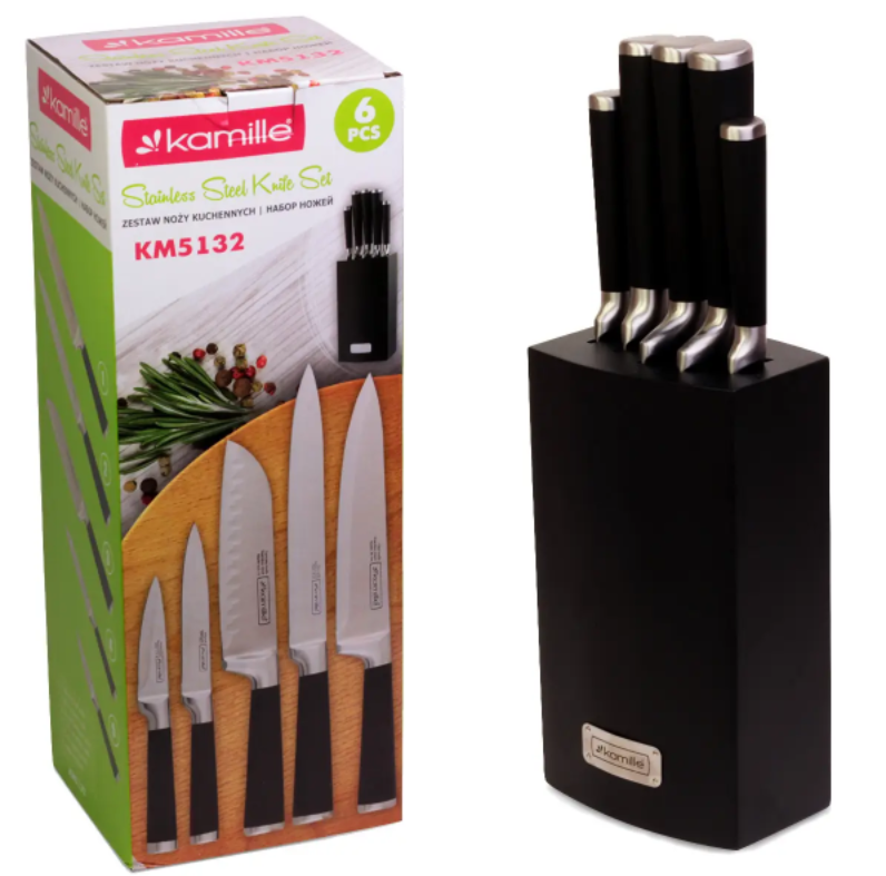 Набор ножей Kamille KM-5132 из нержавеющей стали 6 пр. (NA002005)
