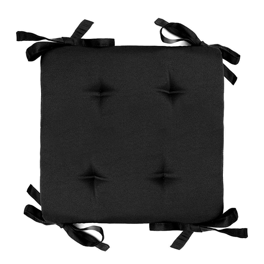 Подушка для стула/кресла/табурета 35х35х3 см Черный (1798550194)