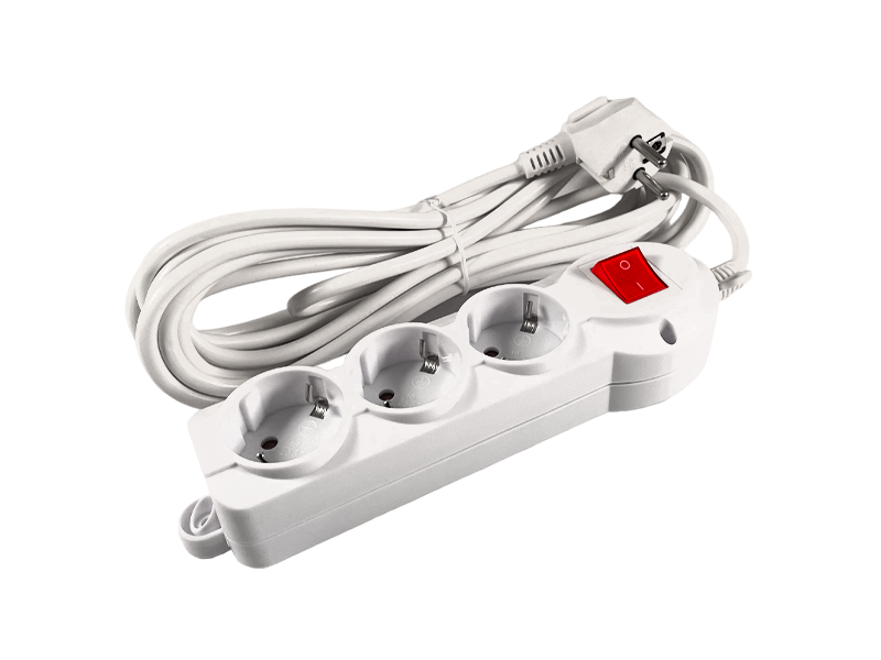 Удлинитель Кумир Lemanso LMK72019 с выключателем 5 м 3 розетки защита от детей 2500Вт