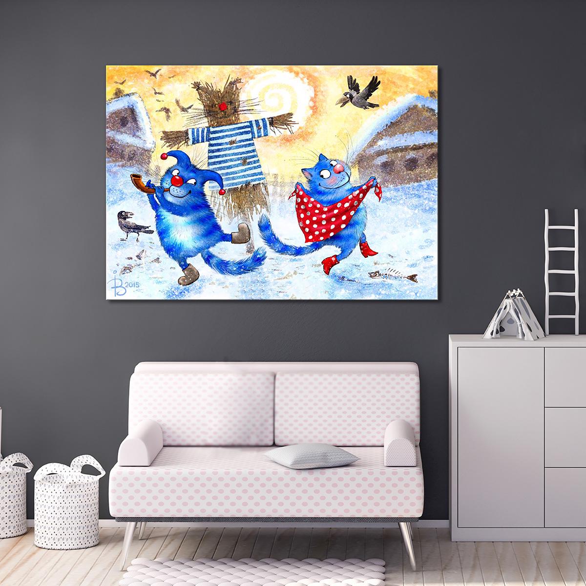 Модульная картина Проводы зимы. Февраль 1 модуль 50x75 см