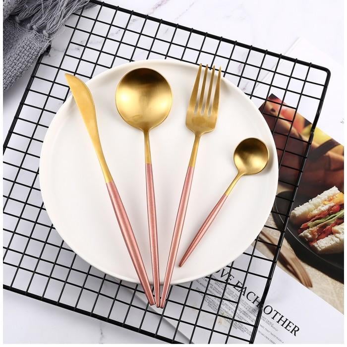 Набор столовых приборов Kitchen на 6 персон Розовый (1496764818) - фото 8 Набор столовых приборов Kitchen на 6 персон Розовый (1496764818) - фото 8