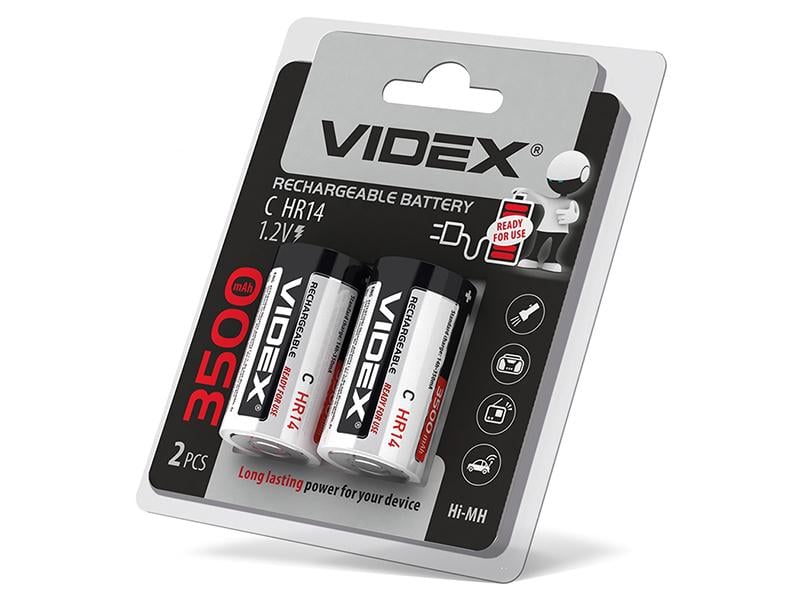 Акумулятор Videx HR14/C 3500 mAh Double Blister 2 шт. (8472)