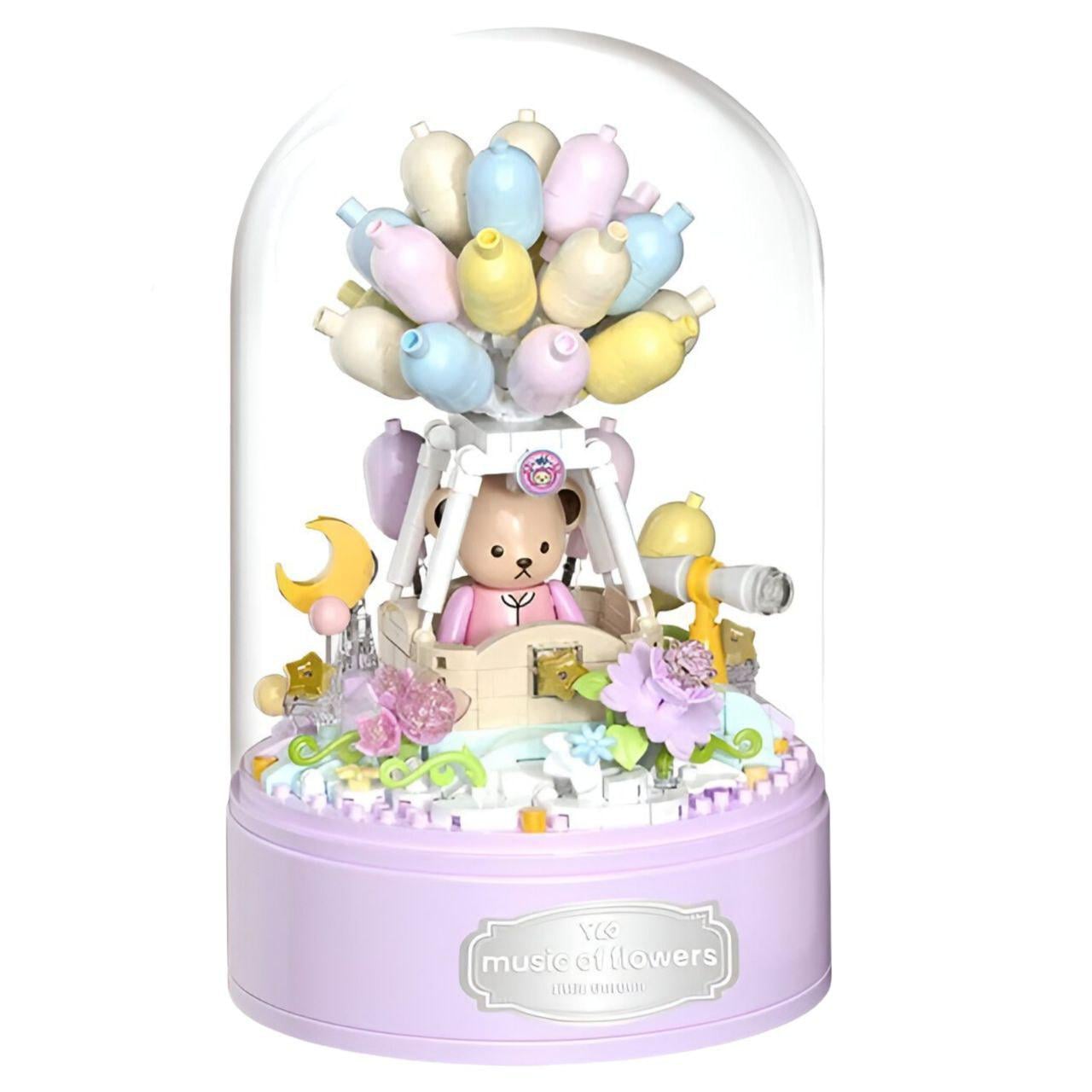 Конструктор Медвежонок с воздушными шариками P1055 359 дет. Фиолетовый (32105027)