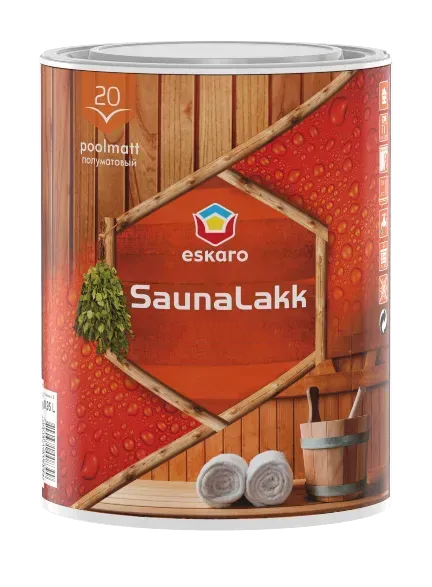 Лак влагозащитный для саун Eskaro SAUNA LAKK 2,4 л (1702149287)