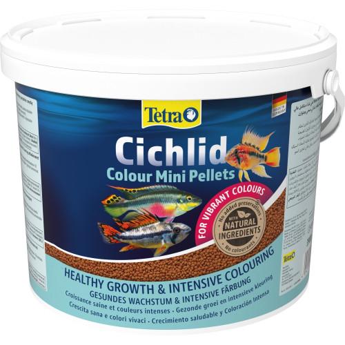 Корм Tetra Cichlid Colour Mini для небольших цихлид для яркости окраски 10 л