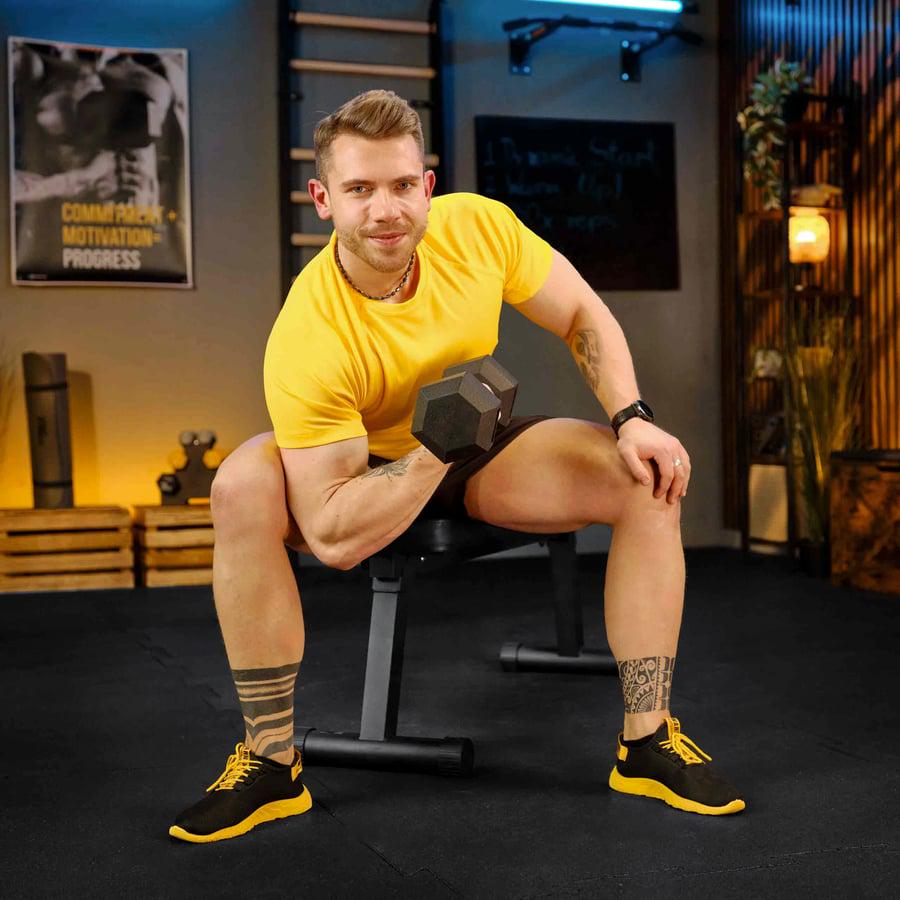 Гантеля шестигранная прорезиненная TREX Sport TX-200RD 20 кг (5193) - фото 14