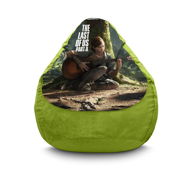 Кресло мешок iPuff The Last of Us Ellie and guitar Флок XXL 90х125 см Оливковый