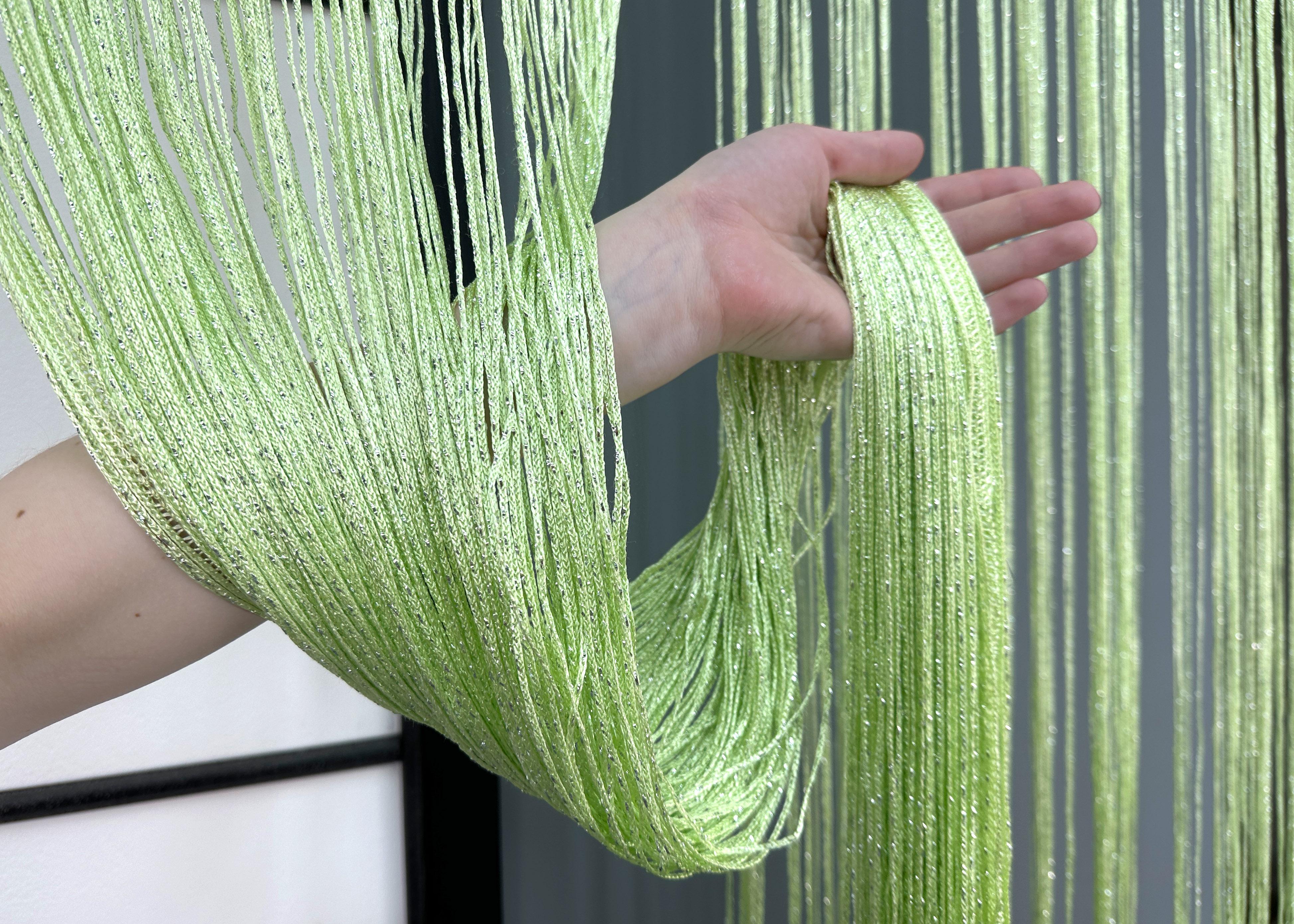 Шторы-нити с люрексом 300х300 см Салатовый (61-107) - фото 6 Шторы-нити с люрексом 300х300 см Салатовый (61-107) - фото 6